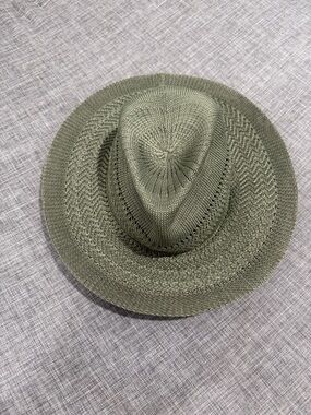 Olive Knit Fedora Hat for Women - Breathable Summer Style